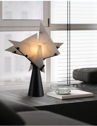 Abstract Alabaster Table Lamp