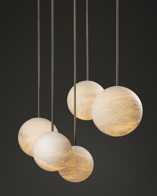 Luxury Multi-Globe Alabaster Pendant Light