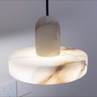 Modern White Marble Pendant Light