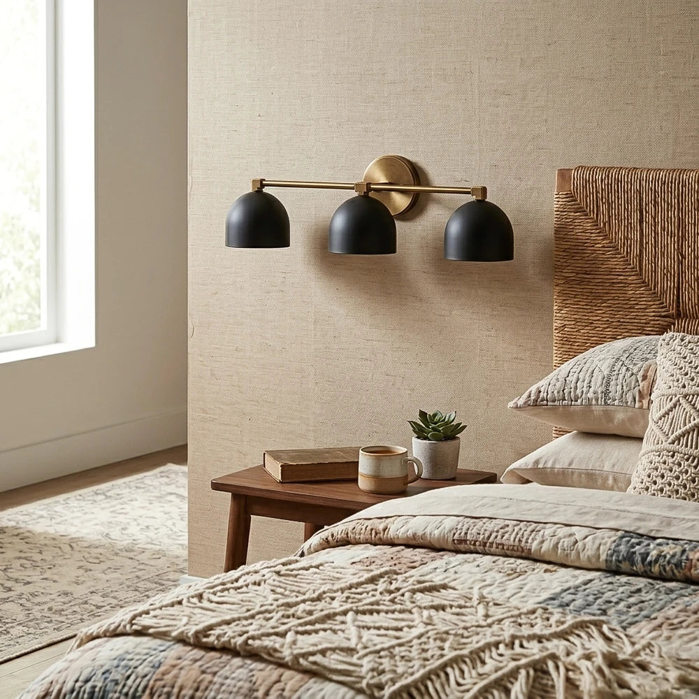 Bellora Black & Cream Dome Wall Light