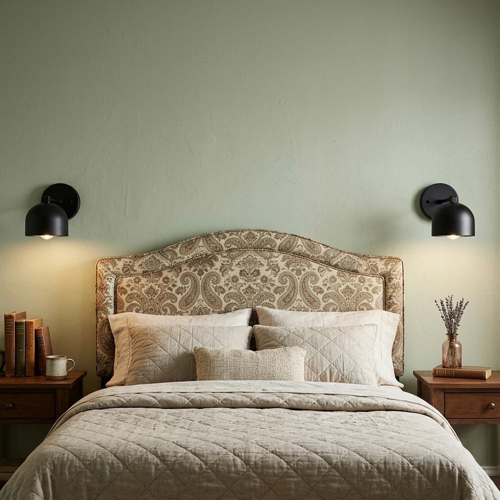 Bellora Black & Cream Dome Wall Light