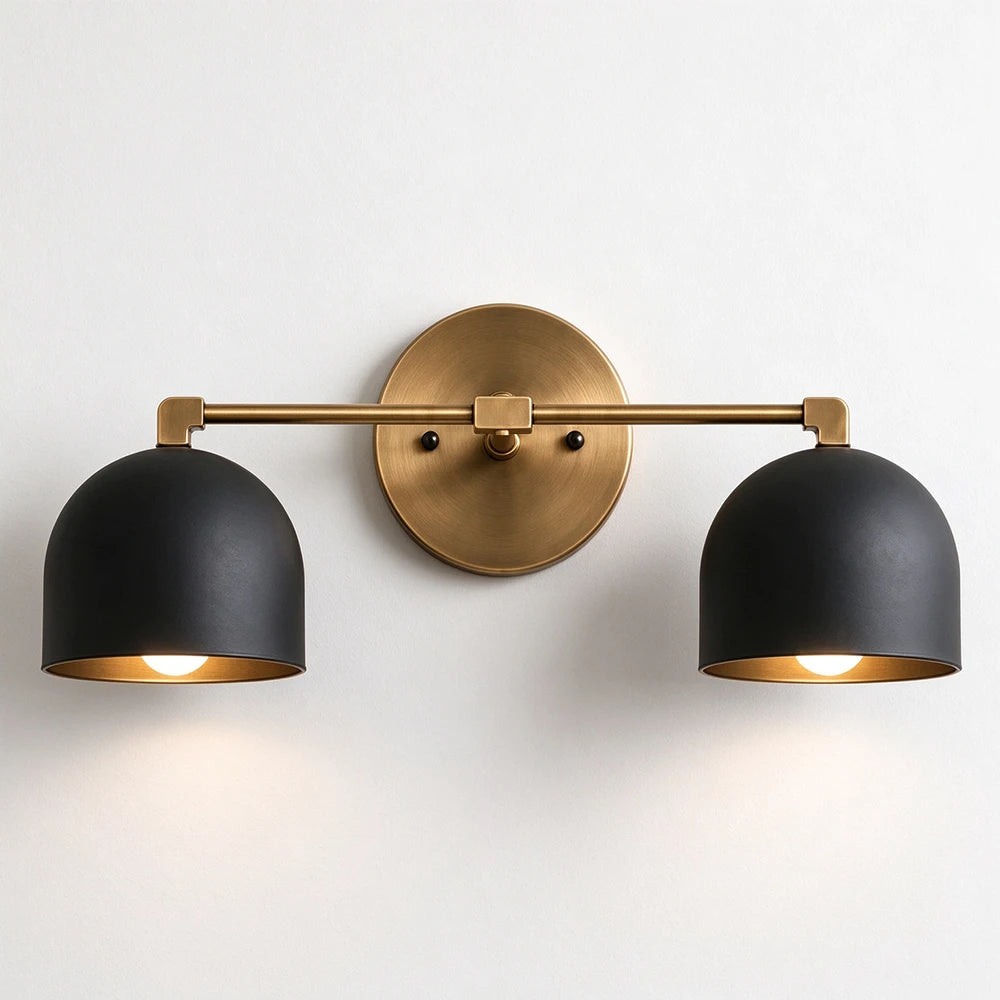 Bellora Black & Cream Dome Wall Light