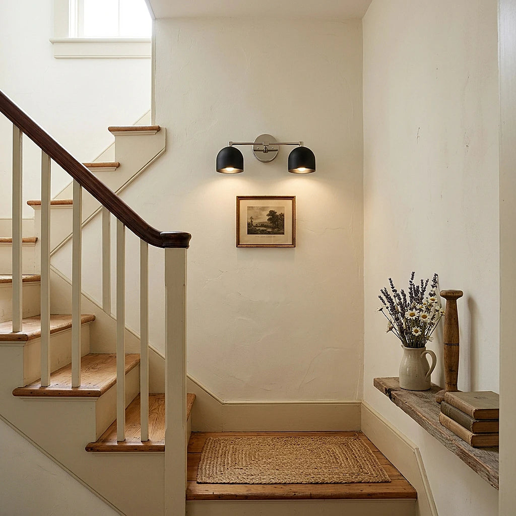 Bellora Black & Cream Dome Wall Light