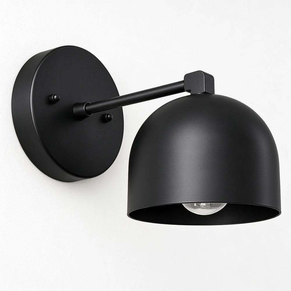 Bellora Black & Cream Dome Wall Light