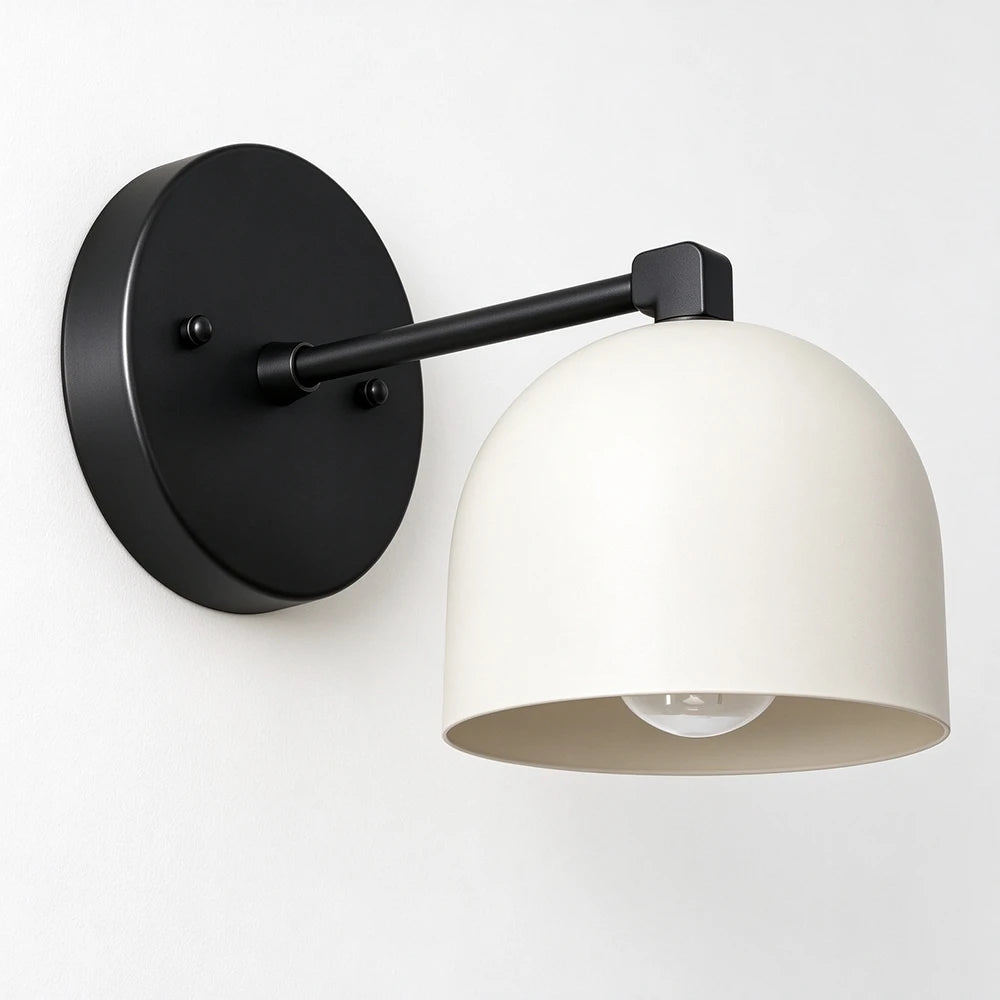 Bellora Black & Cream Dome Wall Light