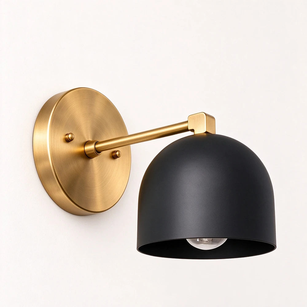 Bellora Black & Cream Dome Wall Light