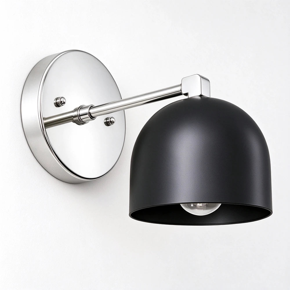 Bellora Black & Cream Dome Wall Light