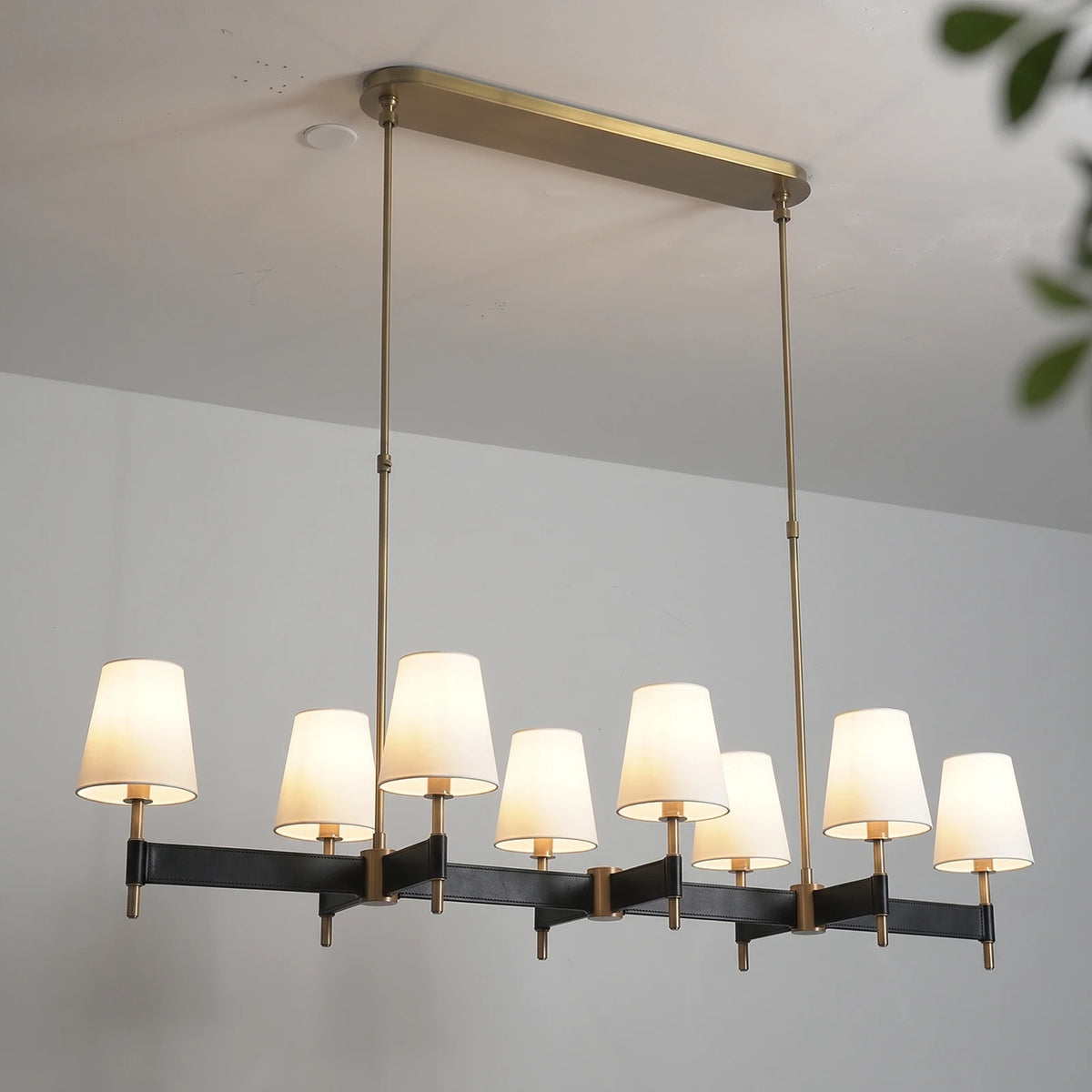 Bridlewood Round Linear Leather Chandelier