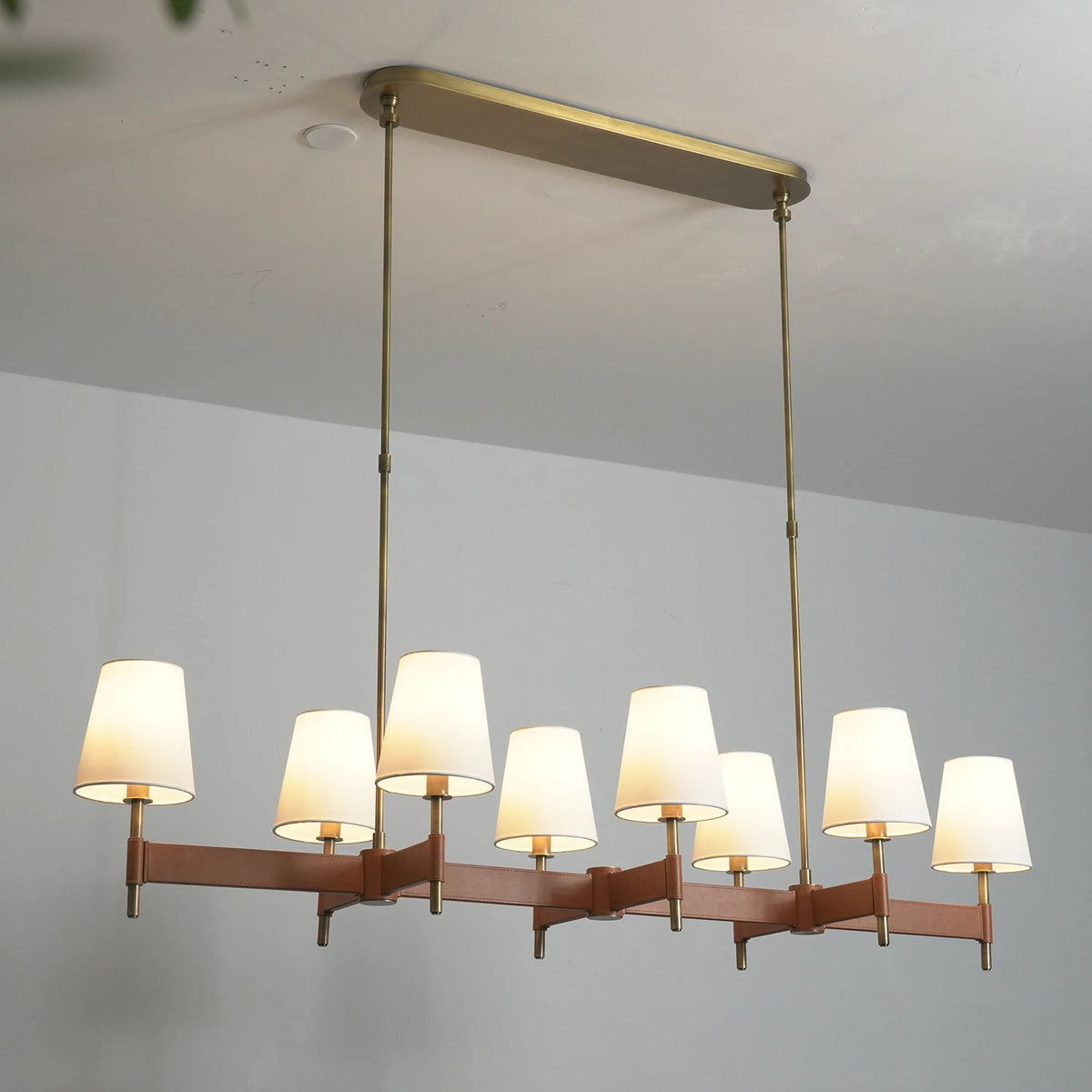 Bridlewood Round Linear Leather Chandelier
