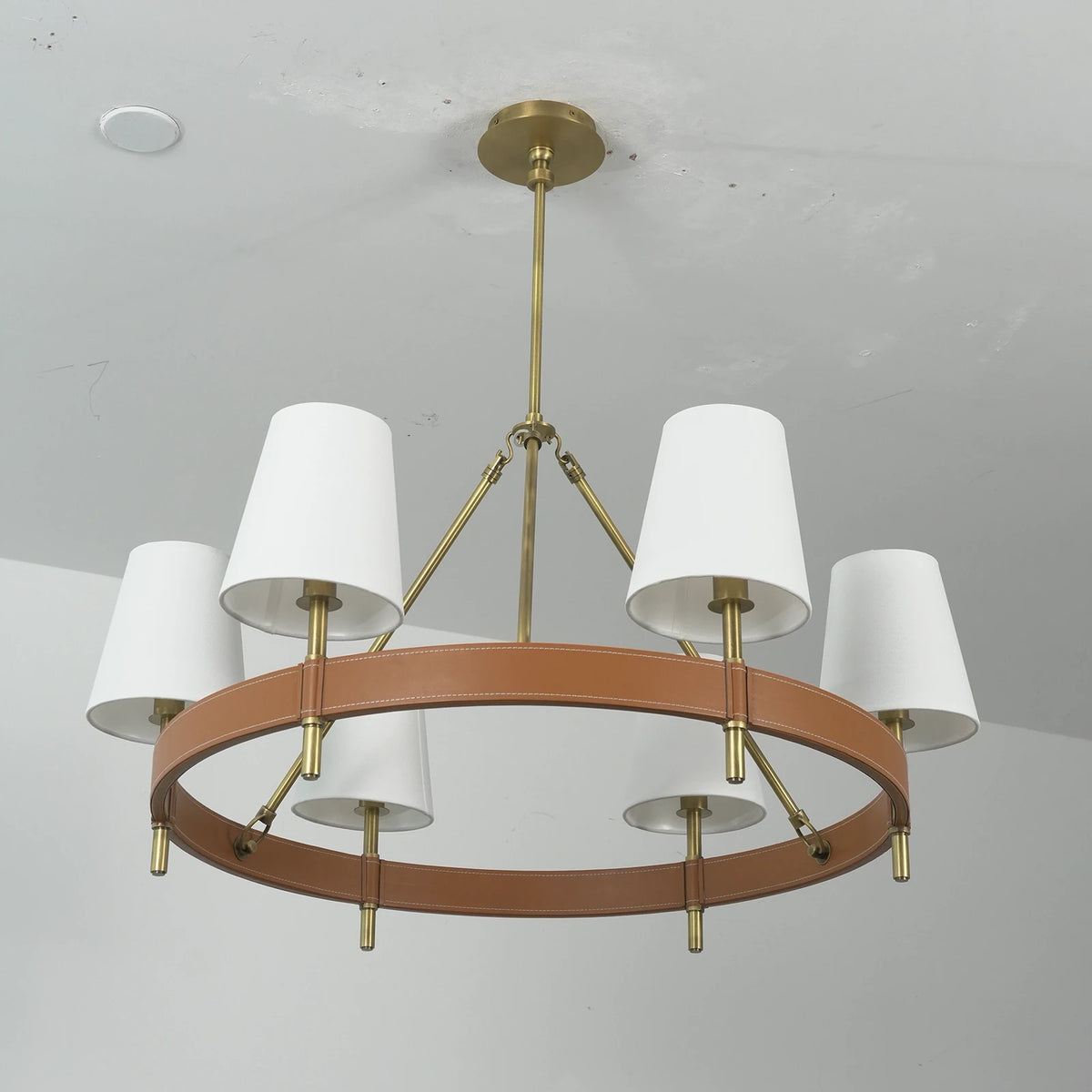 Bridlewood Round Linear Leather Chandelier