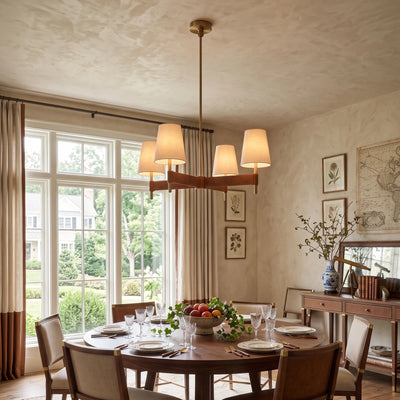 Bridlewood Round Linear Leather Chandelier