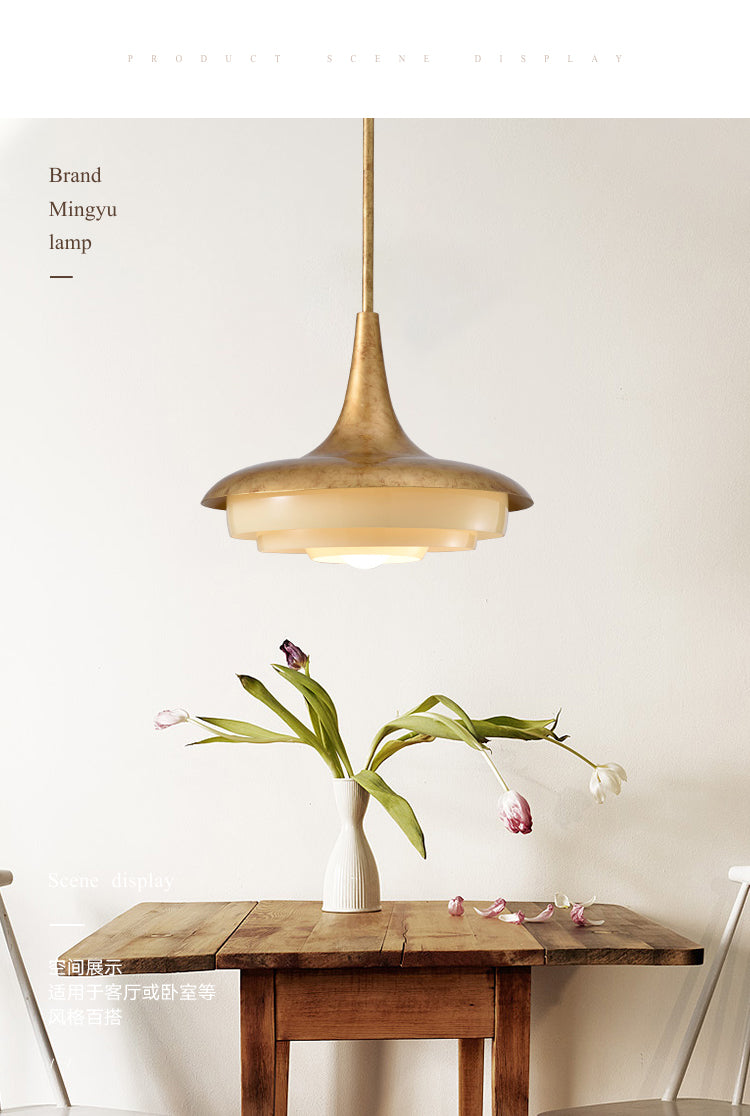 مصباح معلق خشب Mid-Century
