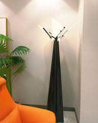 Abstract Black and Alabaster Floor Light