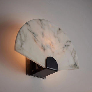 Fan-Shaped Alabaster Wall Light