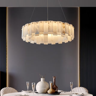 Alabaster Drum Chandelier