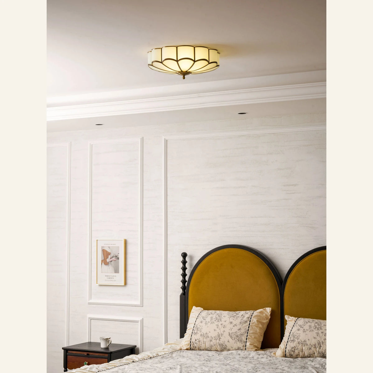 Camellia Glass Flush Mount Ceiling Light