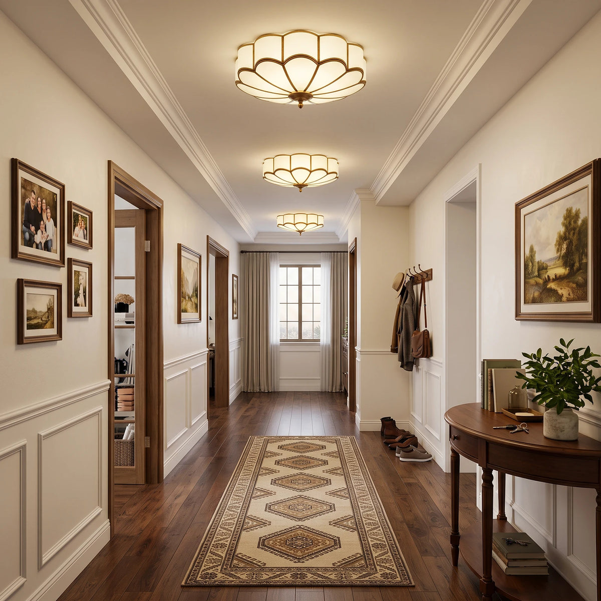 Camellia Glass Flush Mount Ceiling Light