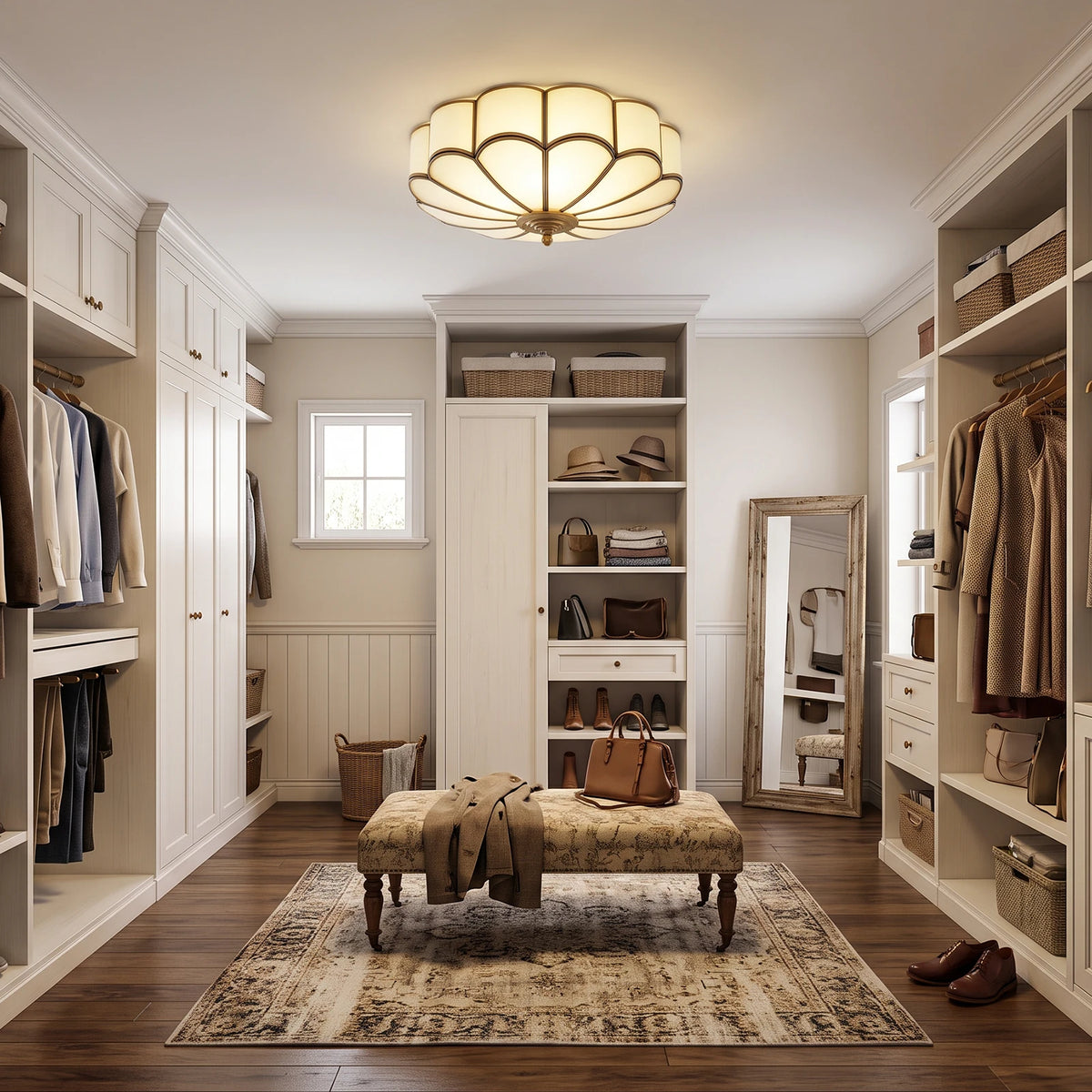 Camellia Glass Flush Mount Ceiling Light