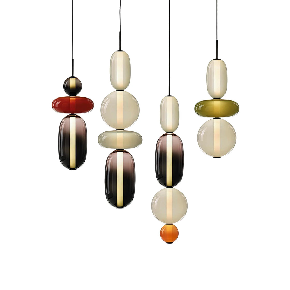 Candied Glass Stack Pendant Light