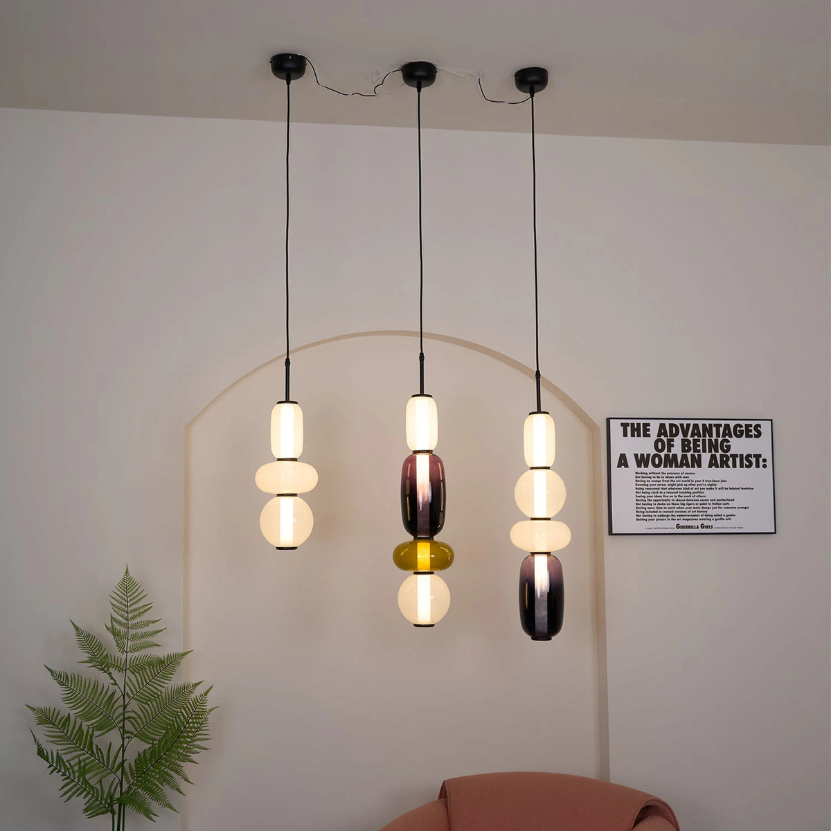 Candied Glass Stack Pendant Light