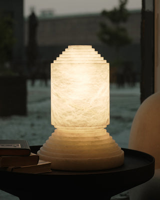 Alabaster Pyramid Table Light