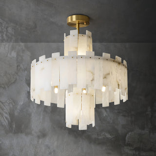 Layered Alabaster Chandelier