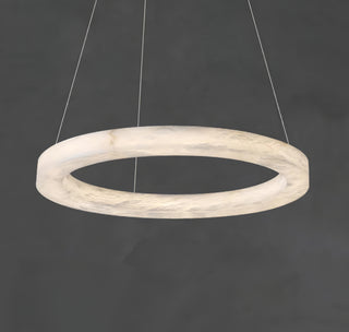 Triple Ring Alabaster Pendant Light