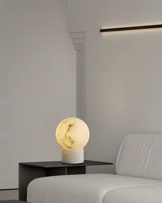 Globe Alabaster Table Lamp