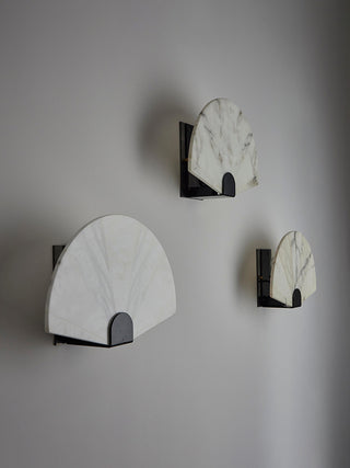 Fan-Shaped Alabaster Wall Light