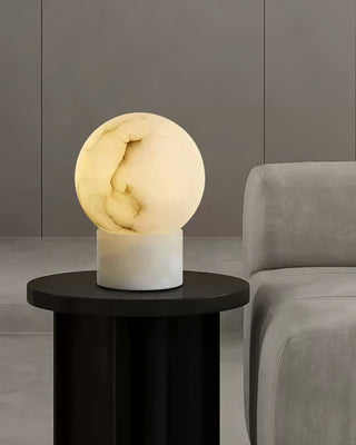 Globe Alabaster Table Lamp