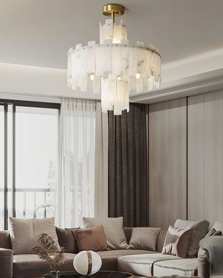 Layered Alabaster Chandelier