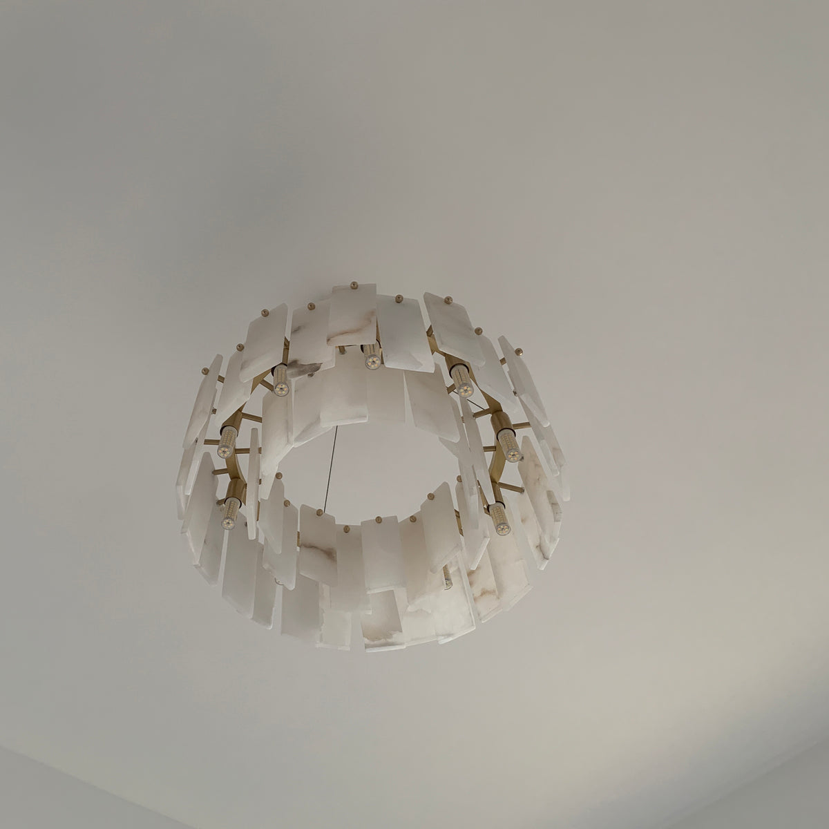 Alabaster Drum Chandelier