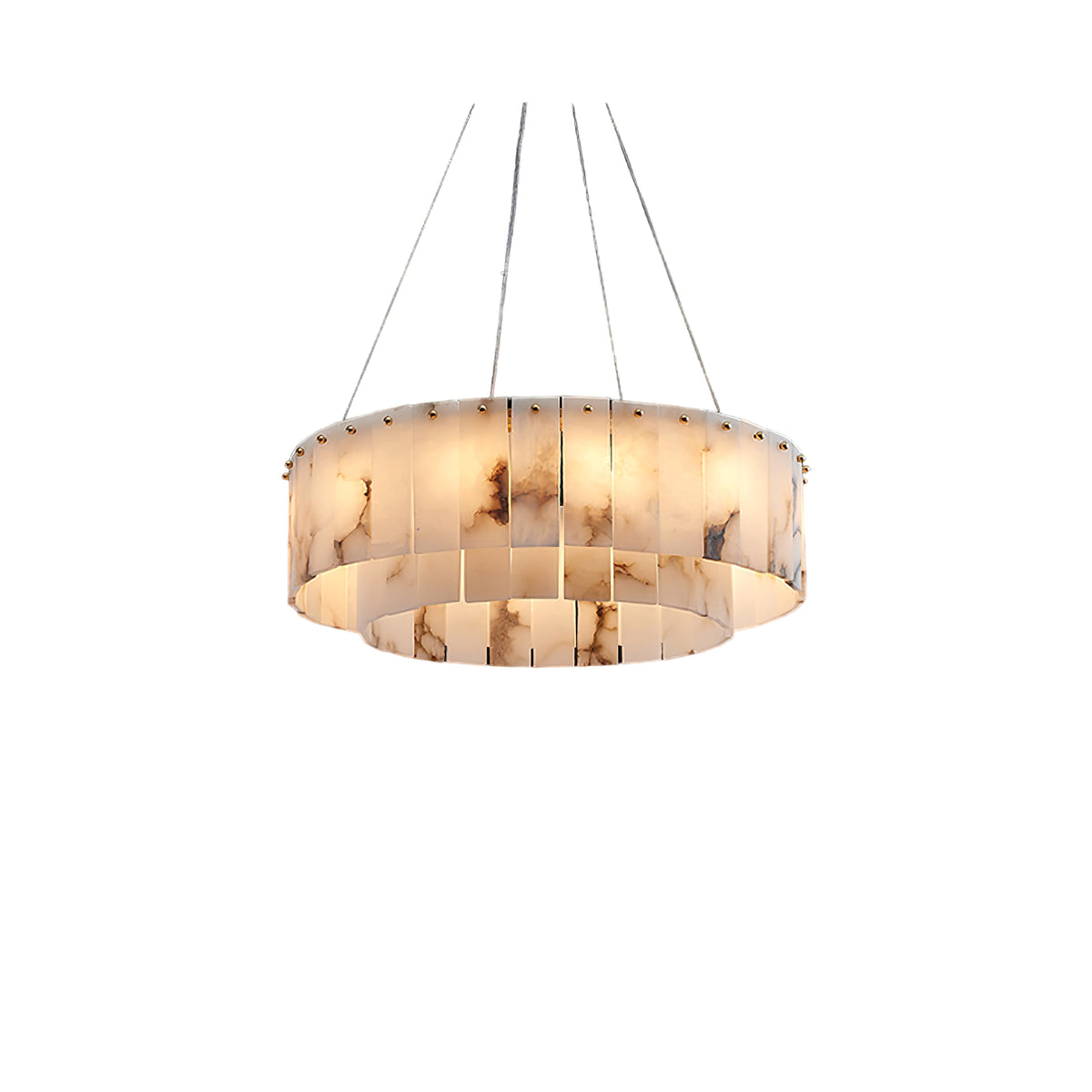 Alabaster Drum Chandelier