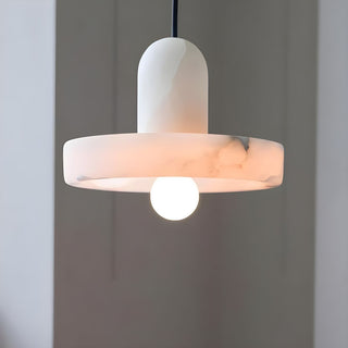 Modern White Marble Pendant Light