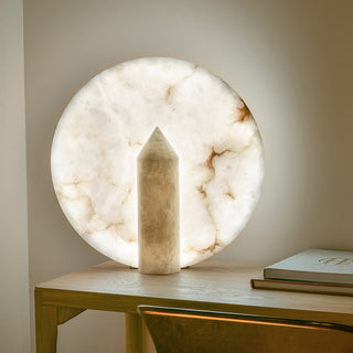 Geometric Alabaster Table Lamp