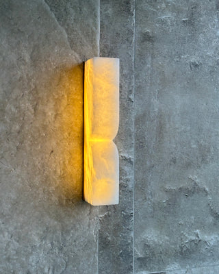 Double Curve Alabaster Wall Light