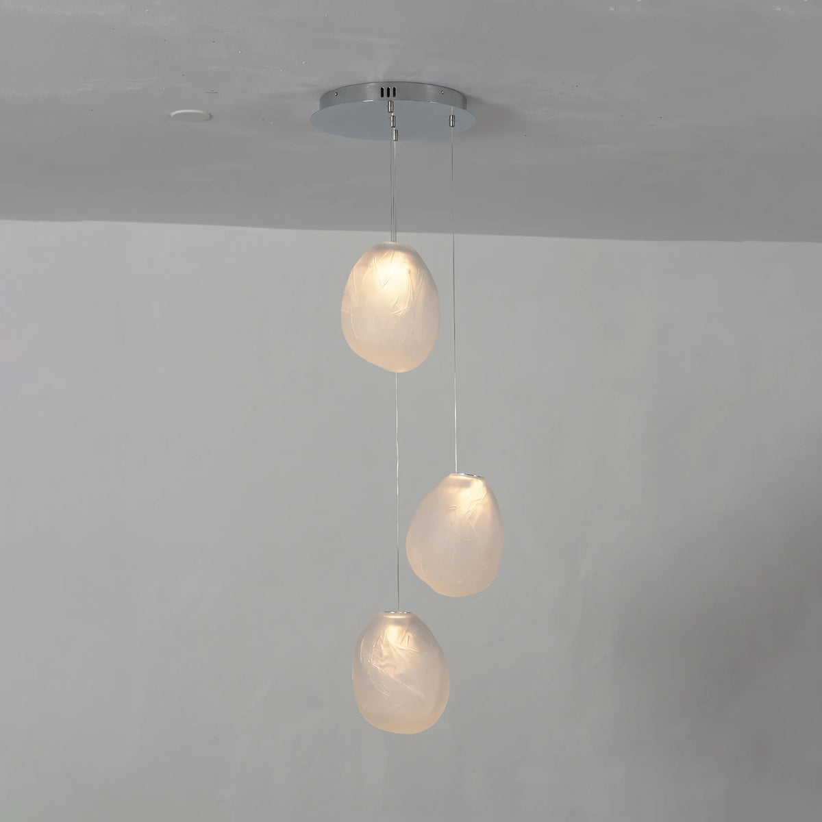 Driftstone Textured Glass Cluster Chandelier