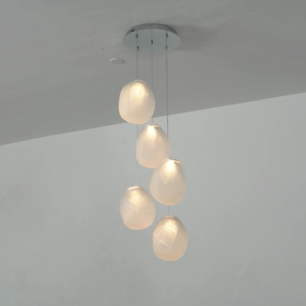 Driftstone Textured Glass Cluster Chandelier