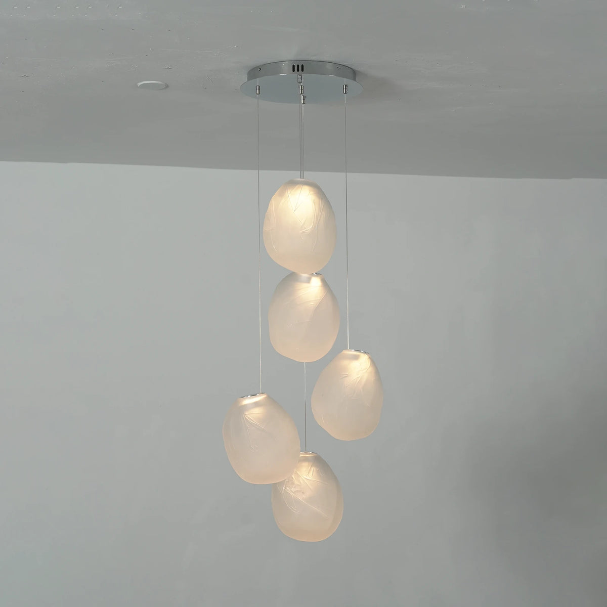 Driftstone Textured Glass Cluster Chandelier