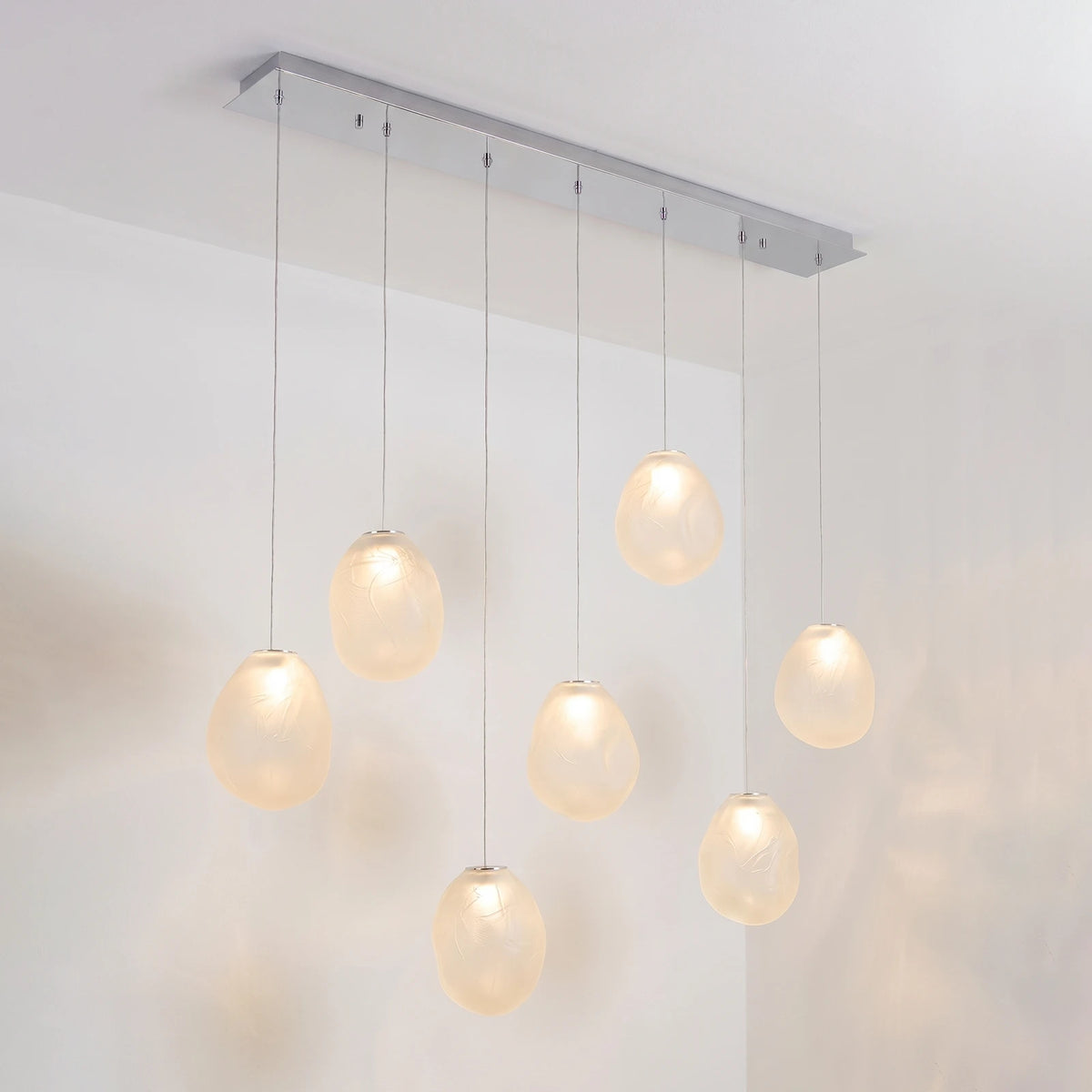 Driftstone Textured Glass Cluster Chandelier