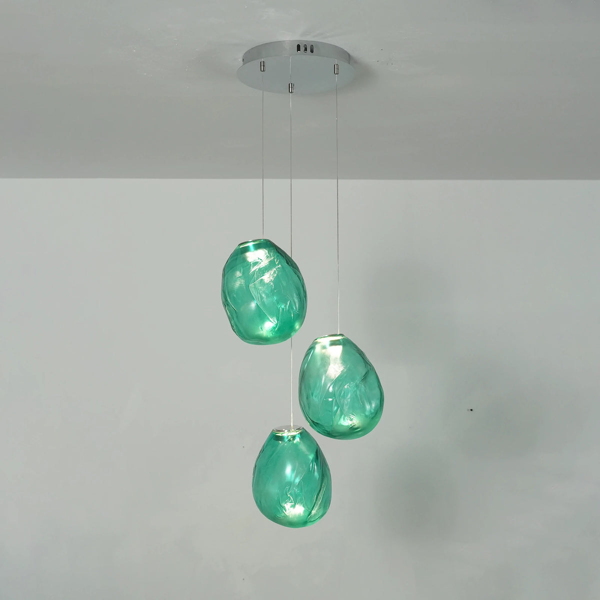 Driftstone Textured Glass Cluster Chandelier