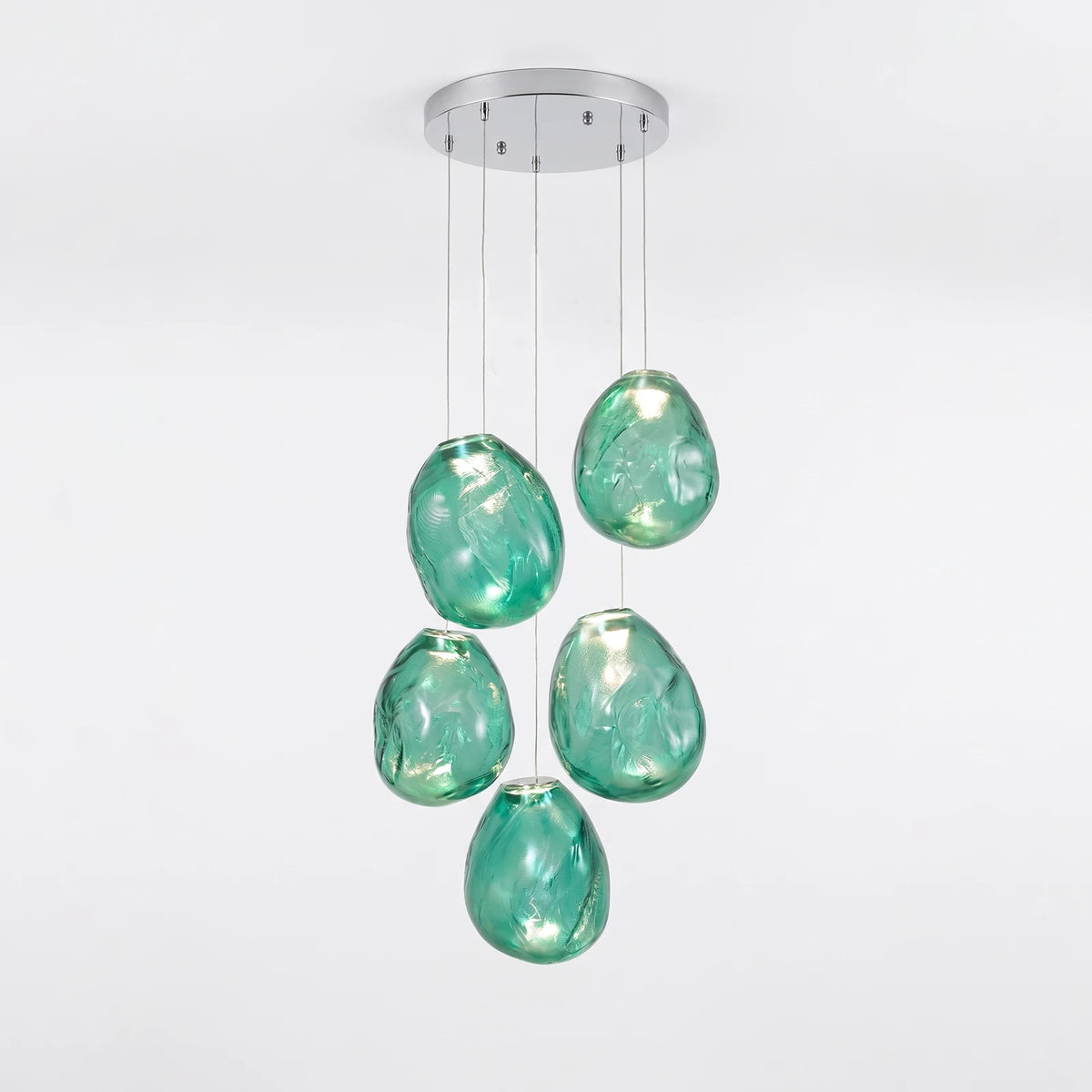 Driftstone Textured Glass Cluster Chandelier