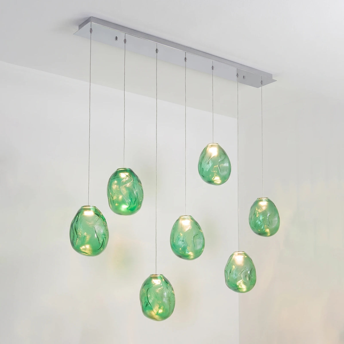 Driftstone Textured Glass Cluster Chandelier
