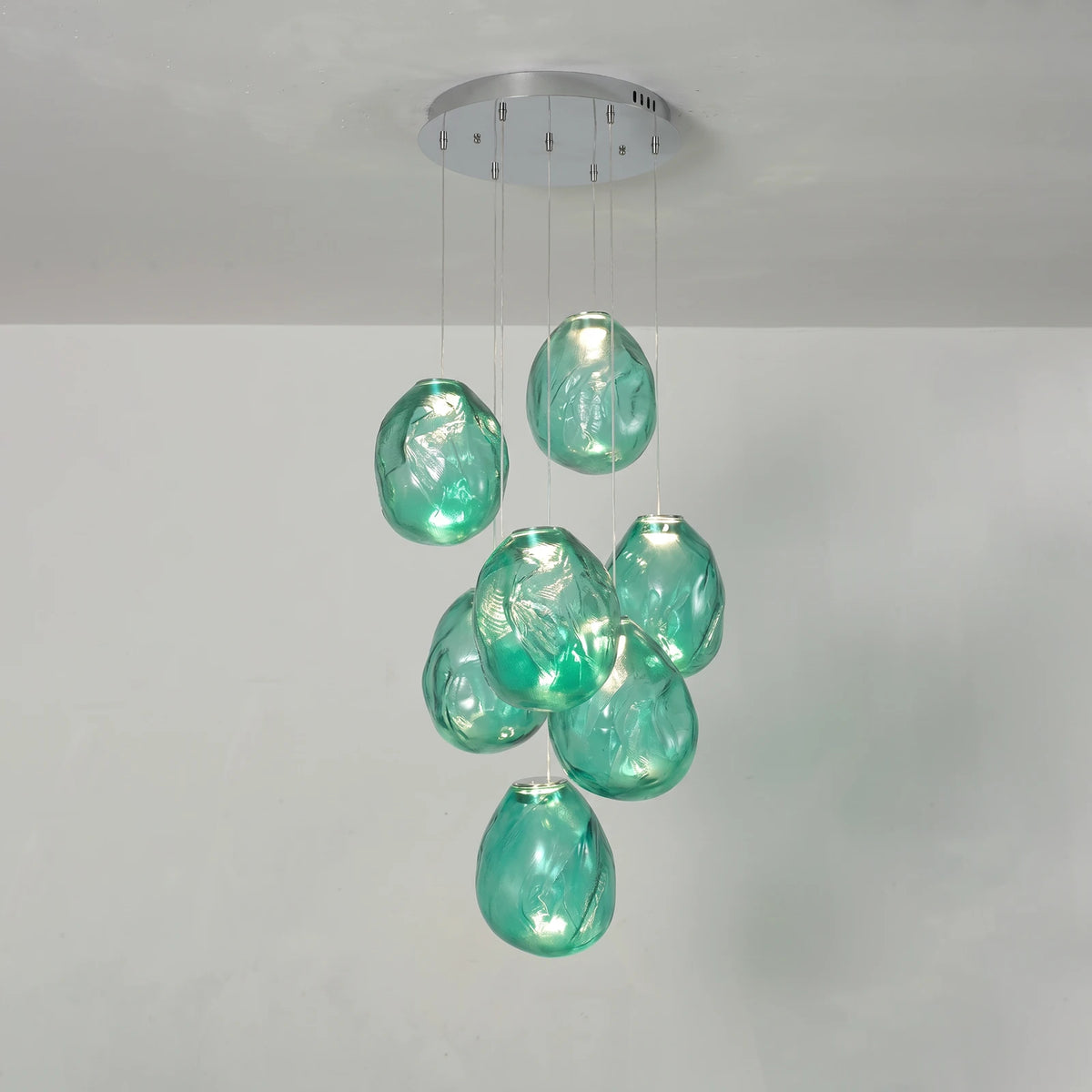 Driftstone Textured Glass Cluster Chandelier