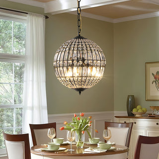 Vintage style crystal ball Pendant Light