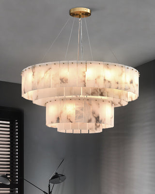 Alabaster Drum Chandelier