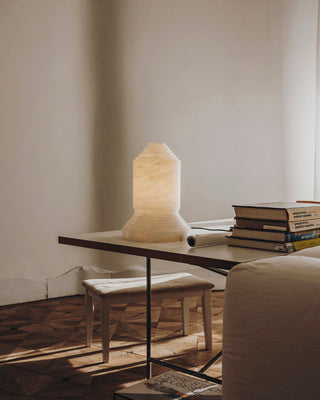 Alabaster Pyramid Table Light