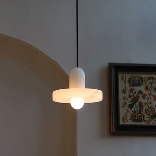 Modern White Marble Pendant Light