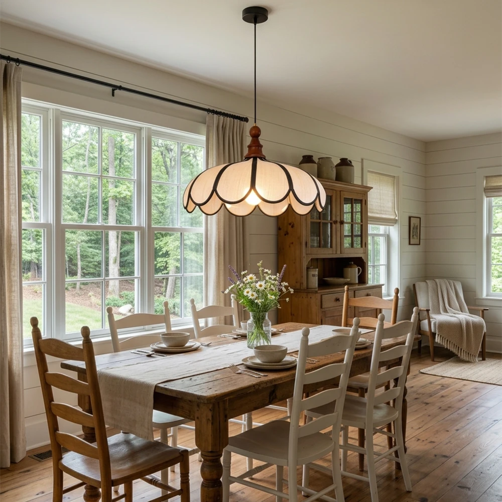 Elowen Scalloped Shade Pendant Light