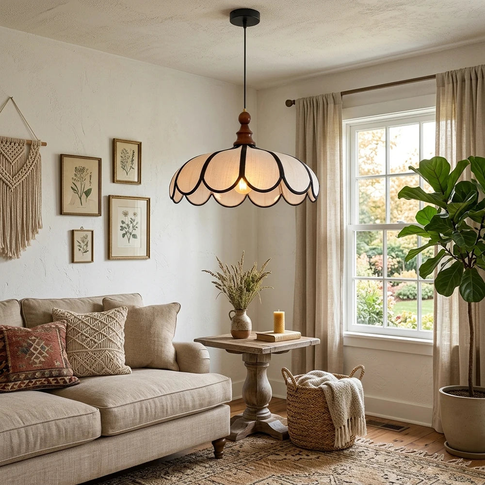 Elowen Scalloped Shade Pendant Light